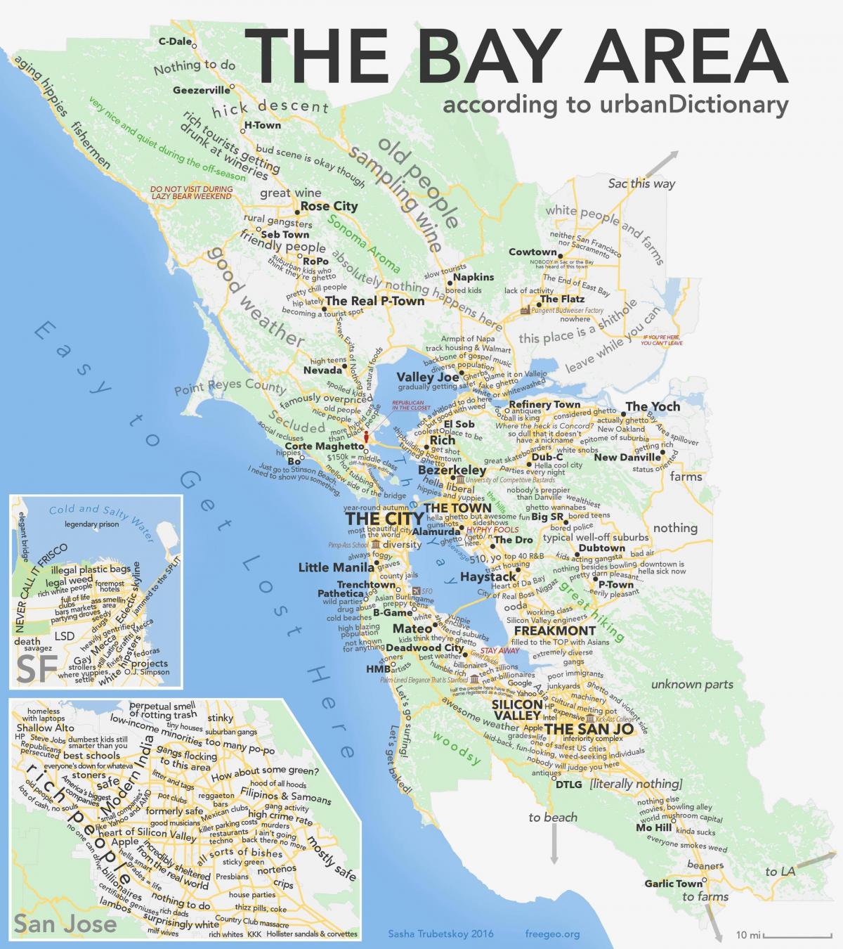 Сан Франциско, Калифорния карта
