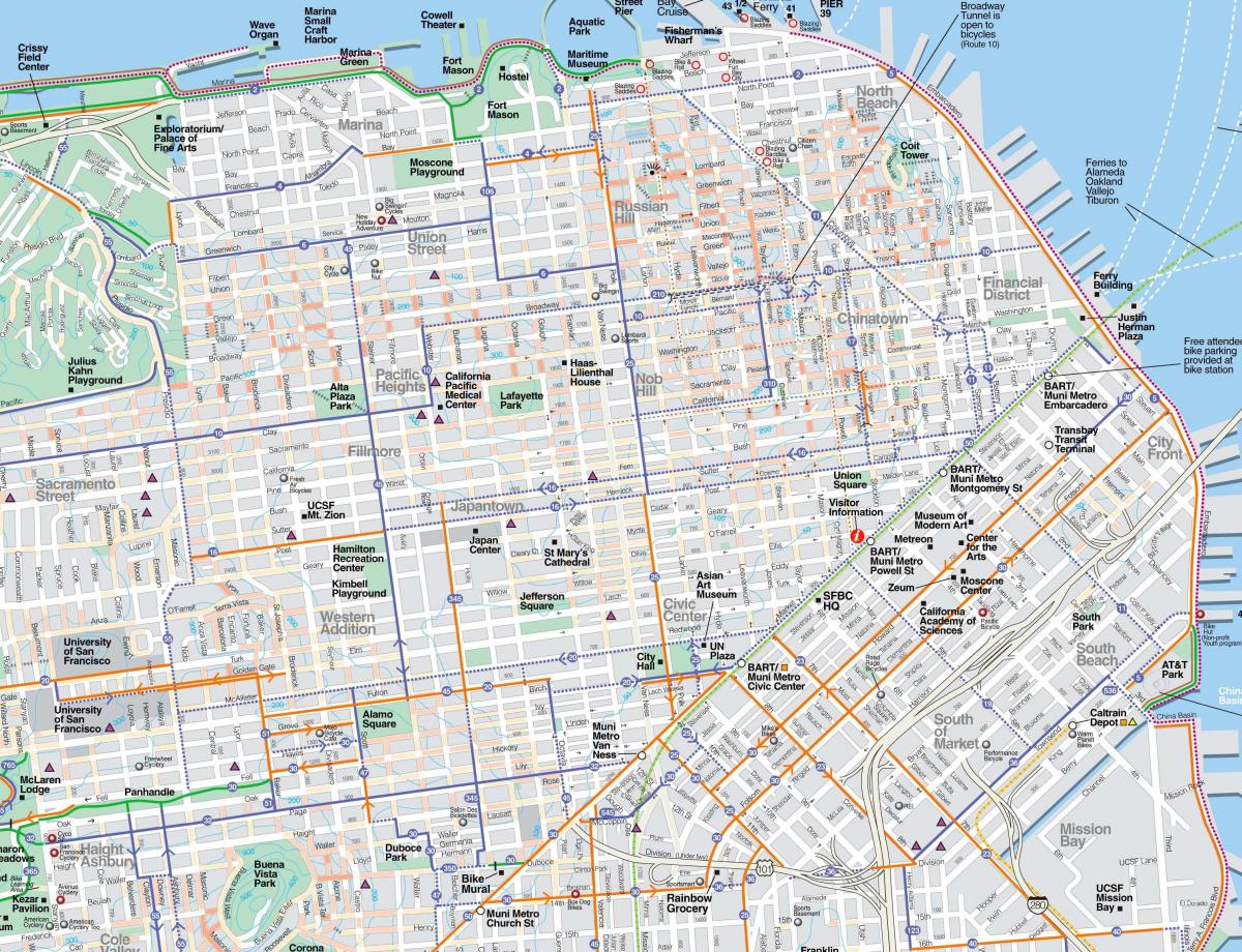 Карта на цялата Сан Франциско