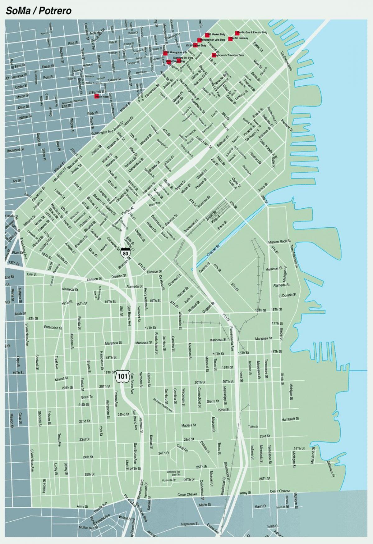 карта на сома на Сан Франциско