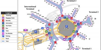 SFO международното летище на картата