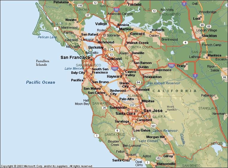 SF Bay картата