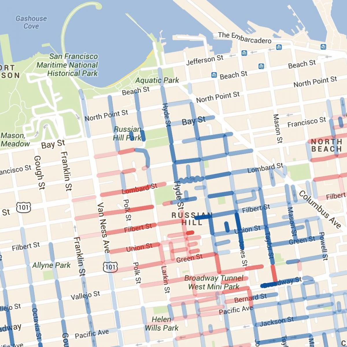 Карта На Сан Франциско Хил