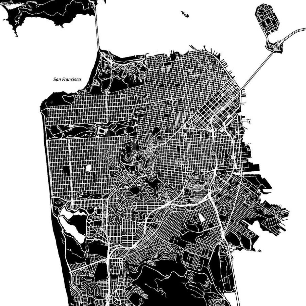 Карта на Сан Франциско вектор