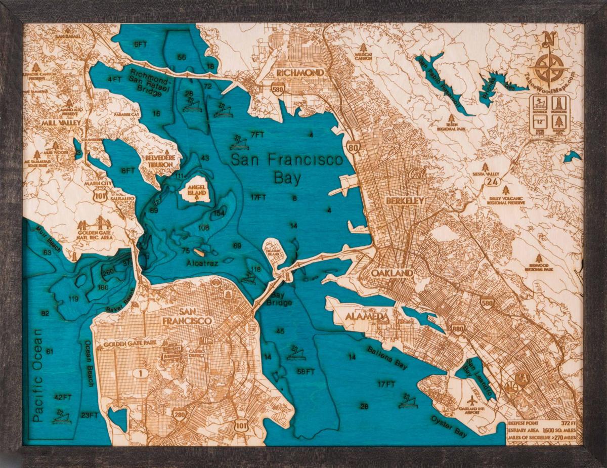 Карта на Сан Франциско дърво