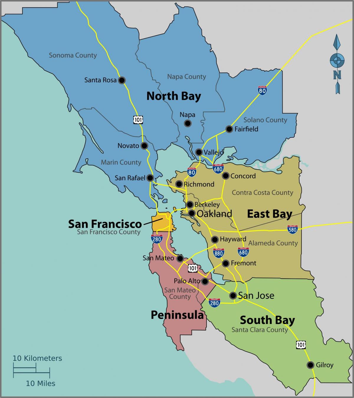 Сан Франциско на картата
