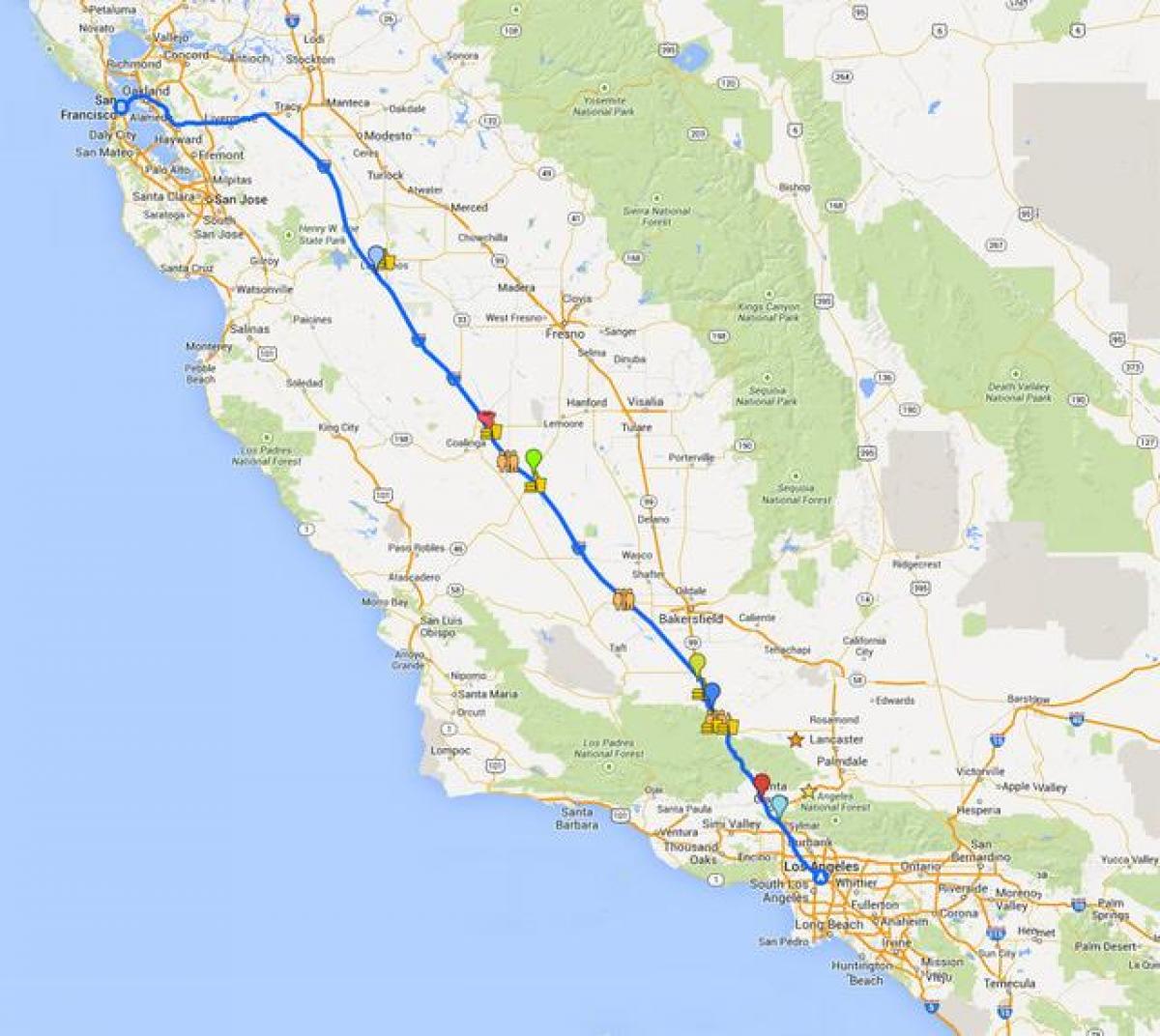 Карта на турне в Сан Франциско зад волана 
