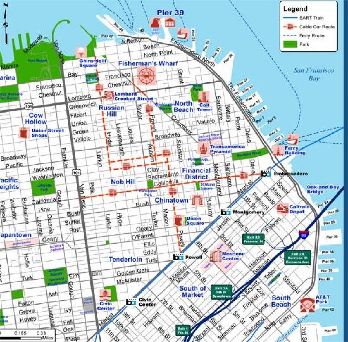 Карта на улиците на Сан Франциско 