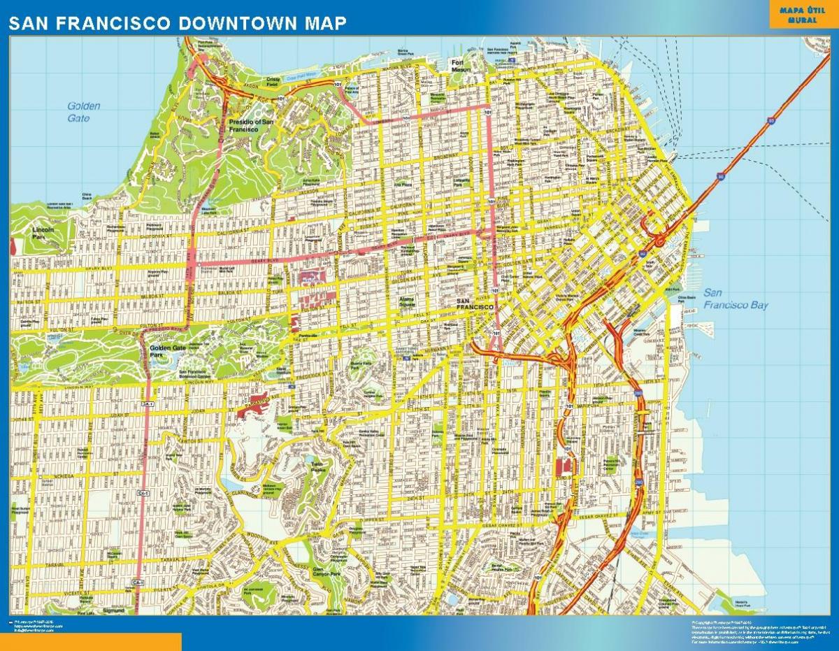 Карта на Сан Франциско стени