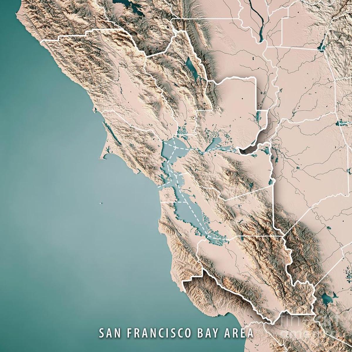 Карта на Сан Франциско топографическая 