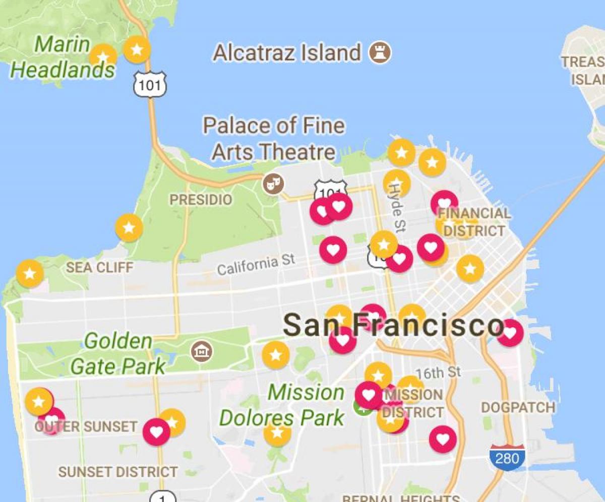 Карта на Сан Франциско финансовата област