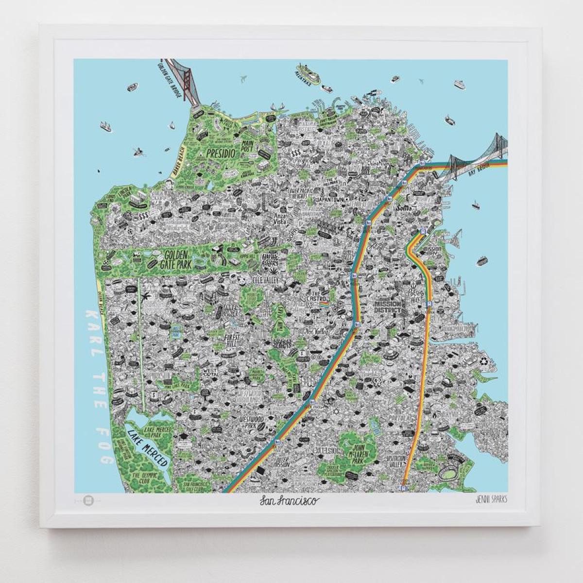 Карта на Сан Франциско изкуство