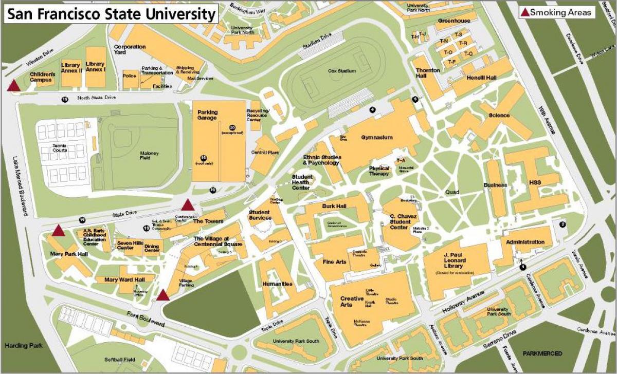 СФ държавен университет на картата