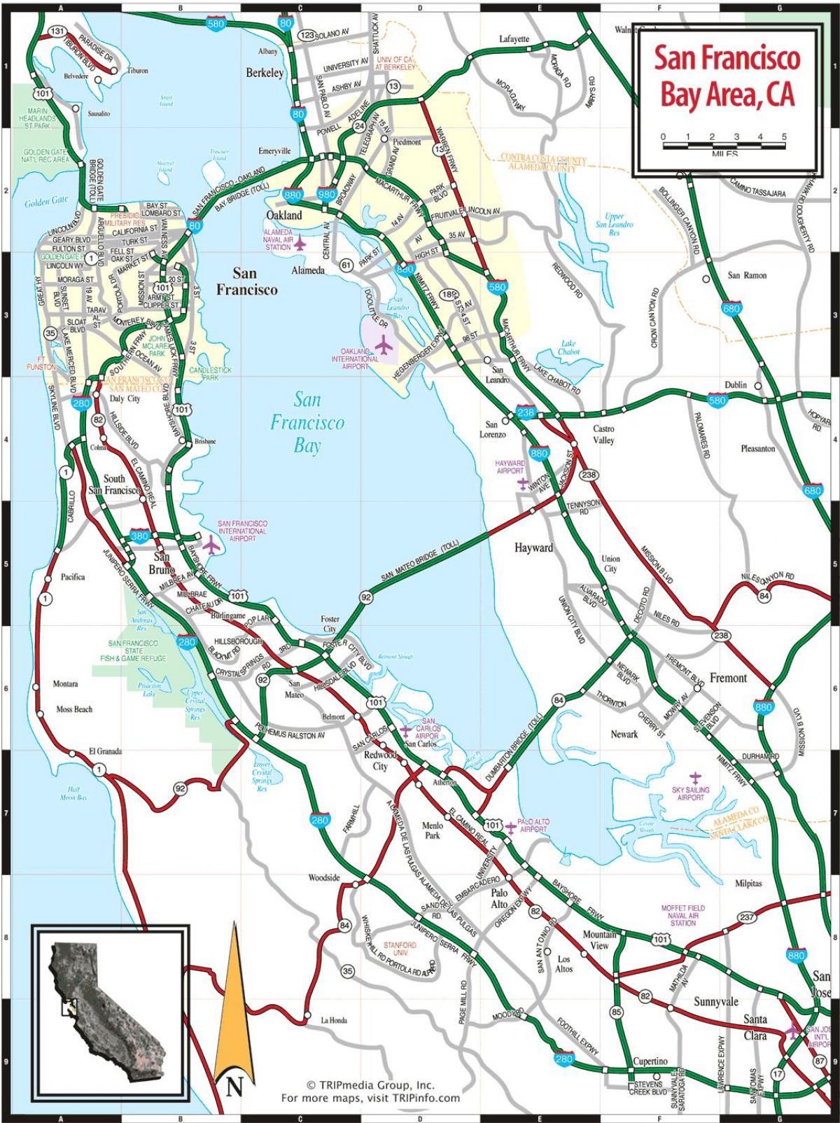 карта на Сан Франциско 