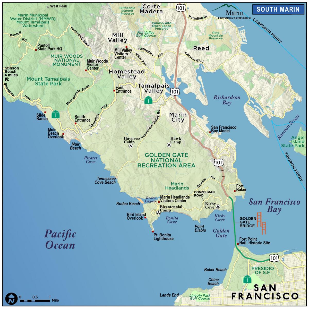 Карта секвои Сан Франциско