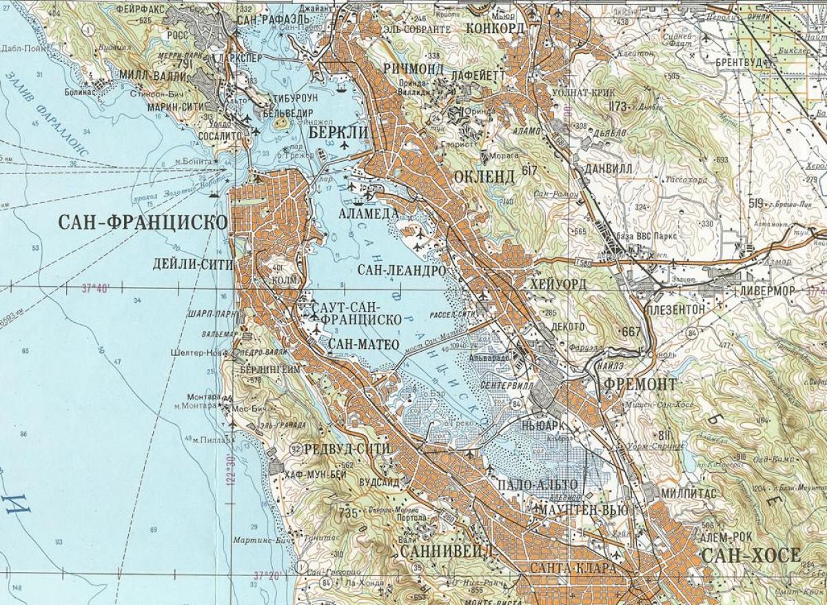 Карта на съветския Сан Франциско