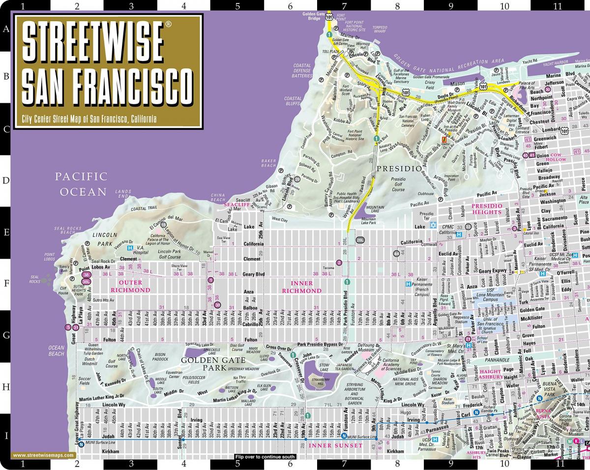 Карта на улиците на Сан Франциско