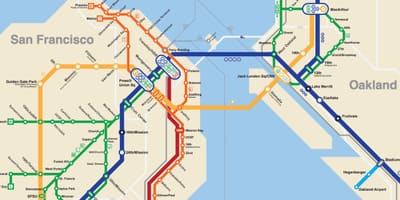 Метрото SFD картата