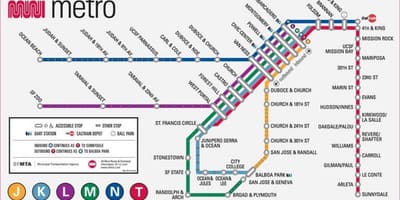 Метрото Сан Франциско карта