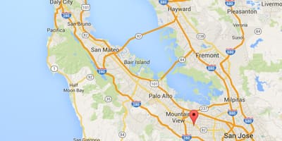 Карта градове в Силициевата долина 