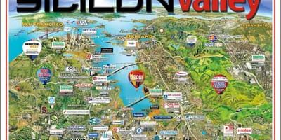 Зона силиций долината на картата 