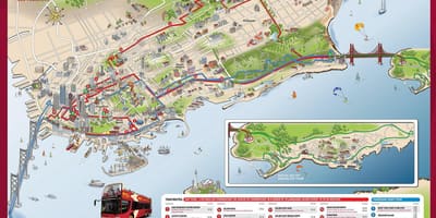 Автобусна обиколка на Сан Франциско картата