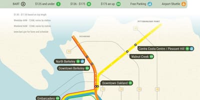 SFO Барт станция на картата