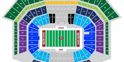 Карта 49ers и паркинг 