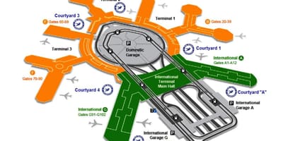 SFO на международния терминал пристигащи на картата 