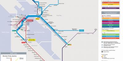Станция Bart в Сан Франциско картата