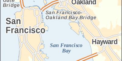 Карта на Сан Франциско и моста Голдън гейт
