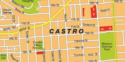 Карта на район Кастро в Сан Франциско