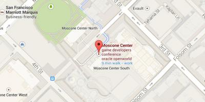 Карта конферентен център Moscone в Сан Франциско