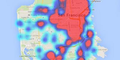 Топлинна карта на Сан Франциско