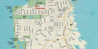 Карта на Сан Франциско, основните атракции