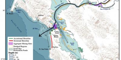 Карта на Сан Франциско дълбочината на залива 