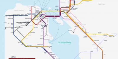 Карта на метрото в Сан Франциско 