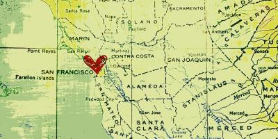 Сърцето си в Сан Франциско картата