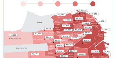 Цените в Сан Франциско наем на картата