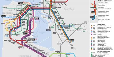 Карта на градския транспорт на Сан Франциско