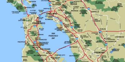 Сан Франциско и района на картата