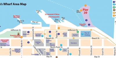 Карта на Сан Франциско Pier 39 размер на