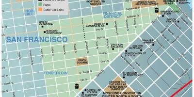 Карта на площад Union в Сан Франциско